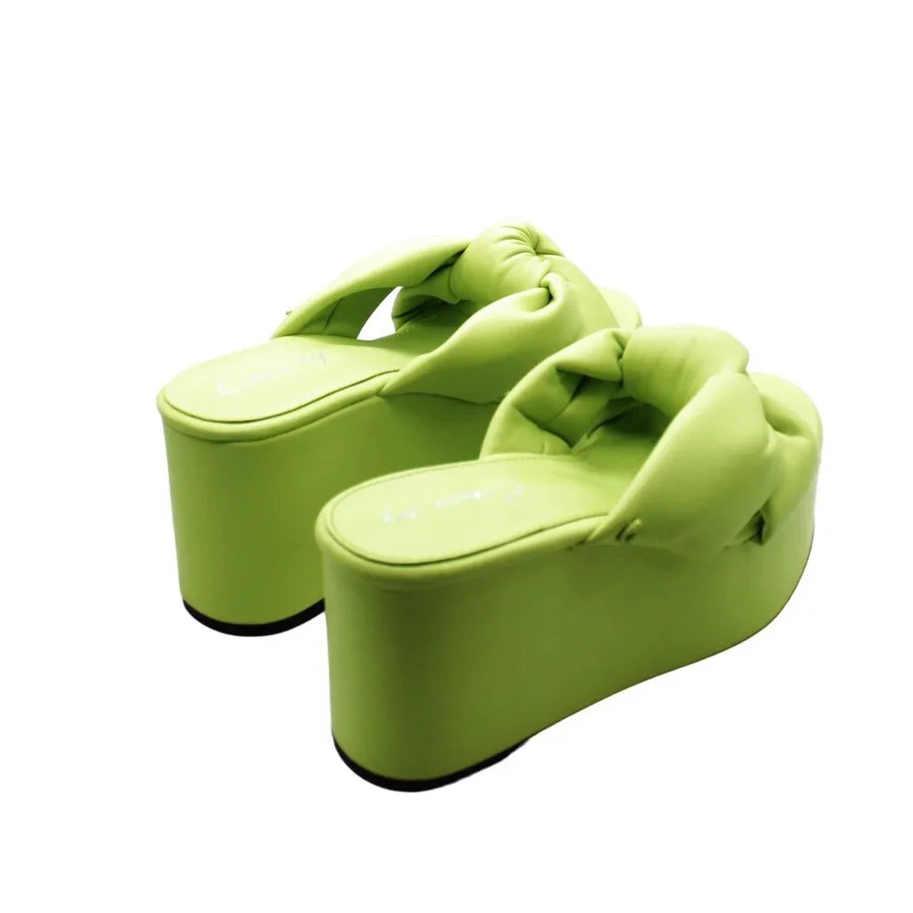 Circus by Sam Edelman Green Wedge Sandals - Picture 6 of 8